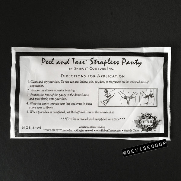 Peel & Toss Strapless Panties