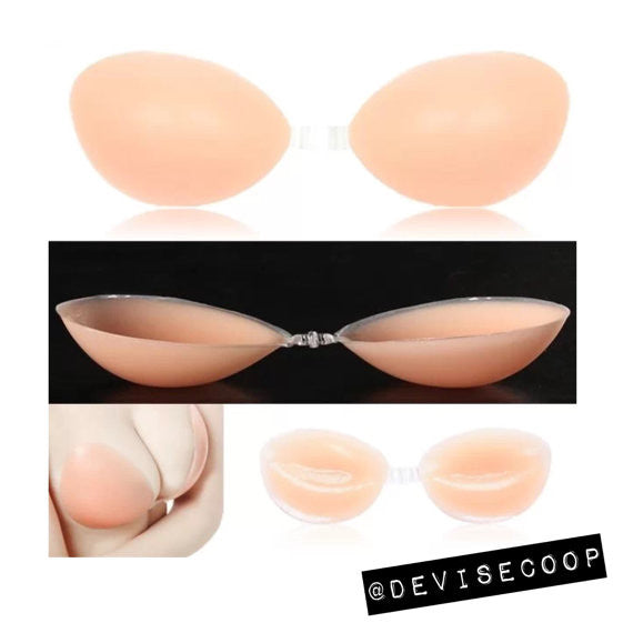 Hot Selling Silicone Self Invisible Strapless Bra Adhesive Push up