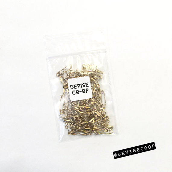 Brass Plated Safety Pins 3/4"
